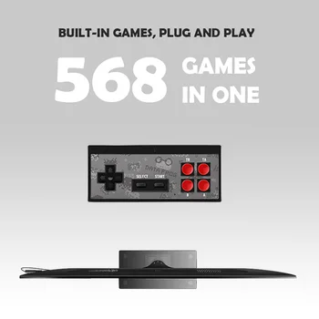 

4K HDMI Video Retro Game Console Built In 568 Classic Games Mini Retro Console Wireless Controller HDMI Output Dual Players