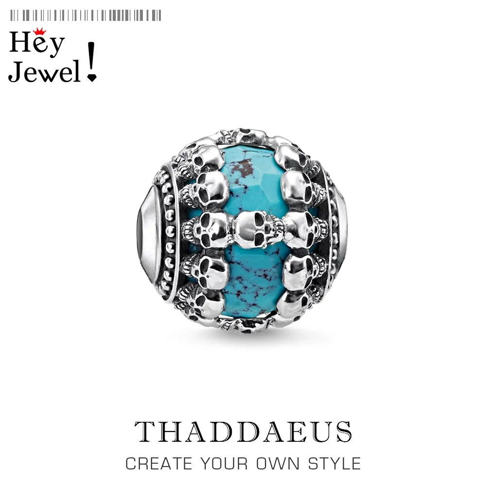 

Bead Blue Skulls,2019 Winter Rebel Street 925 Silver Gift Fits Bracelet Thomas Necklace Karma Charms European Jewelry Accessorie