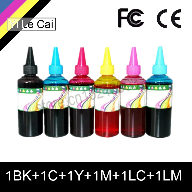 

HTL 6PK 100ml Dye ink refill ink universal ink for HP Canon for Brother Epson for Samsung Lexmark for Dell Leovo printer ink