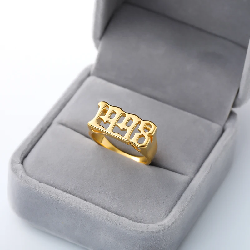 Stainless Steel Ring 1996 1997 1999 Birth Year For Women Men Pendant Wedding
