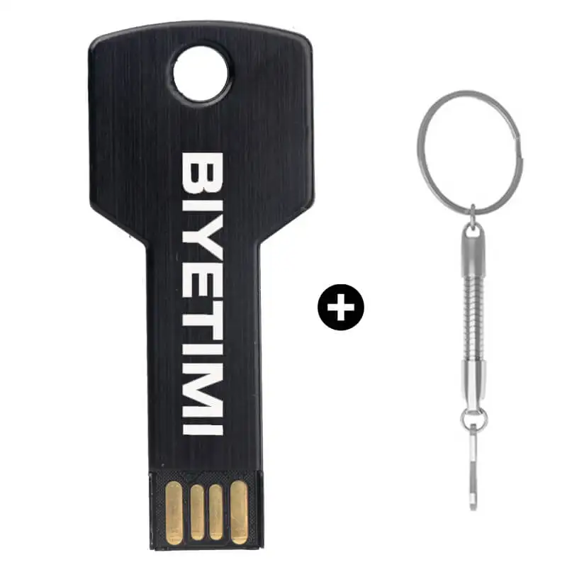 Черный Usb флеш-накопитель biyetimi Corloful Key 8 ГБ 16 ГБ 32 ГБ 64 ГБ Memory Usb Stick 2,0 Флешка для ПК - Цвет: Черный