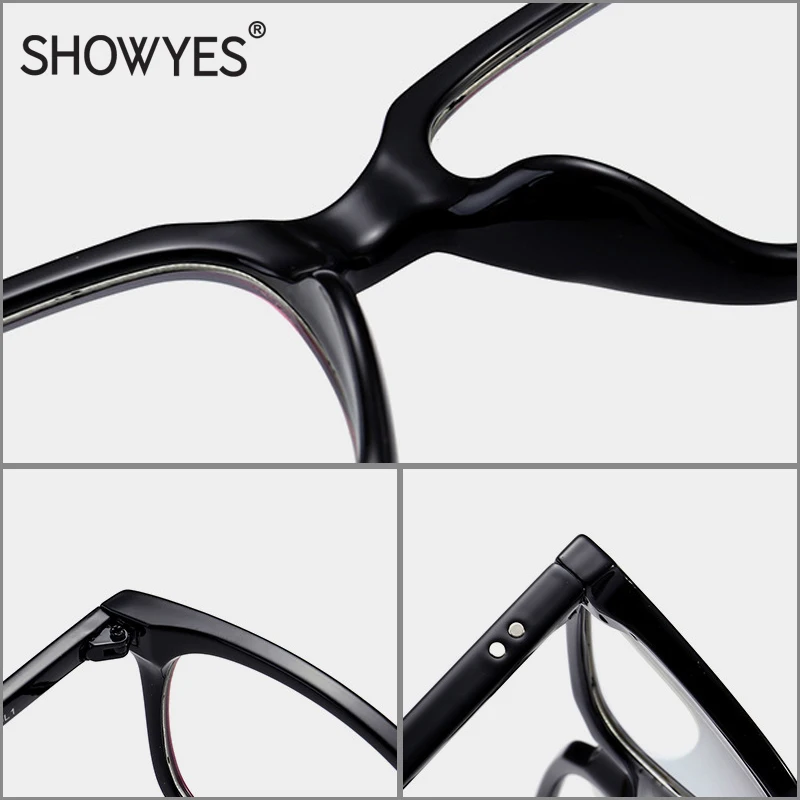 SHOWYES, более размера, d, оправа для очков для женщин, защитная оправа для очков, мужские ацетатные оптические очки, большие размеры, прозрачные очки 109