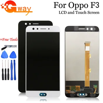 

FSTGWAY For OPPO F3 LCD Display+Touch Screen 100% Tested Screen Digitizer Assembly Replacement For Oppo F3 CPH1609