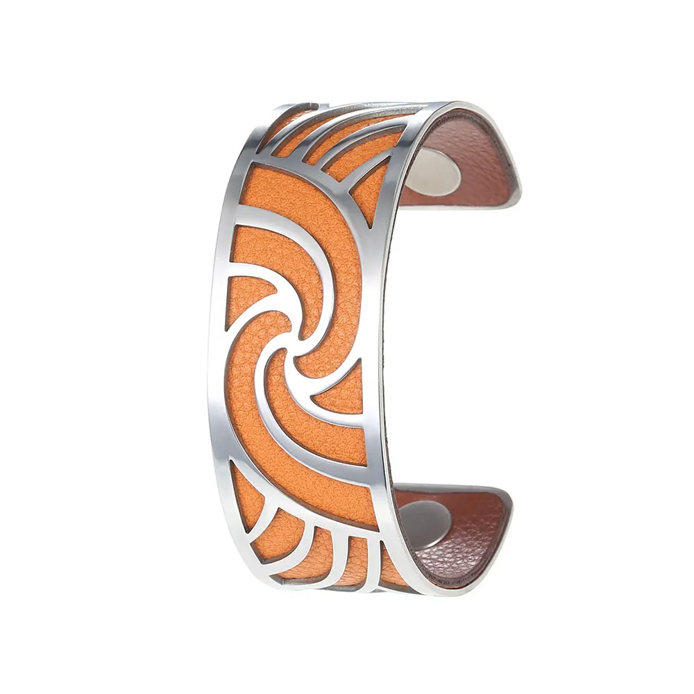 georgette Bracelet Кремо крученый браслет браслеты Femme Manchette Bijoux нержавеющая сталь Argent высокое качество элегантный браслет Pulseiras - Окраска металла: georgette Bracelet