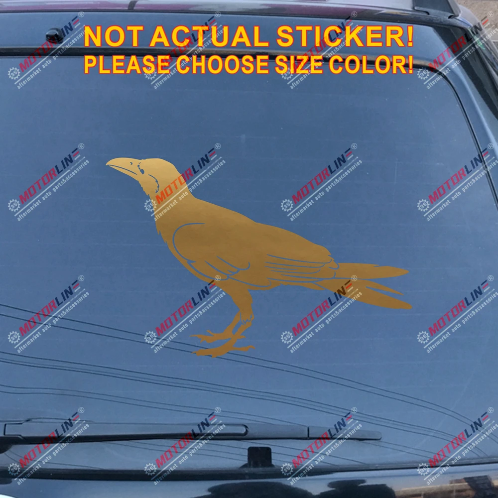 car decals Crow Decal Sticker Car Vinyl pick size color no bkgrd American Bird custom decals for trucks Car Stickers