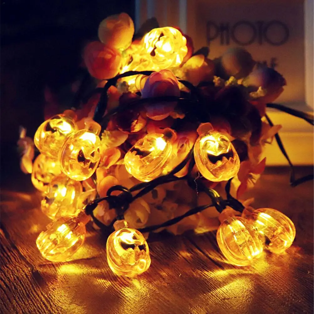 AUGKUN 30/50LED Солнечный PoweredLED струнный фонарь в форме тыквы Сад Рождество Рождественская забор гирлянда для улицы Декорации для Хэллоуина