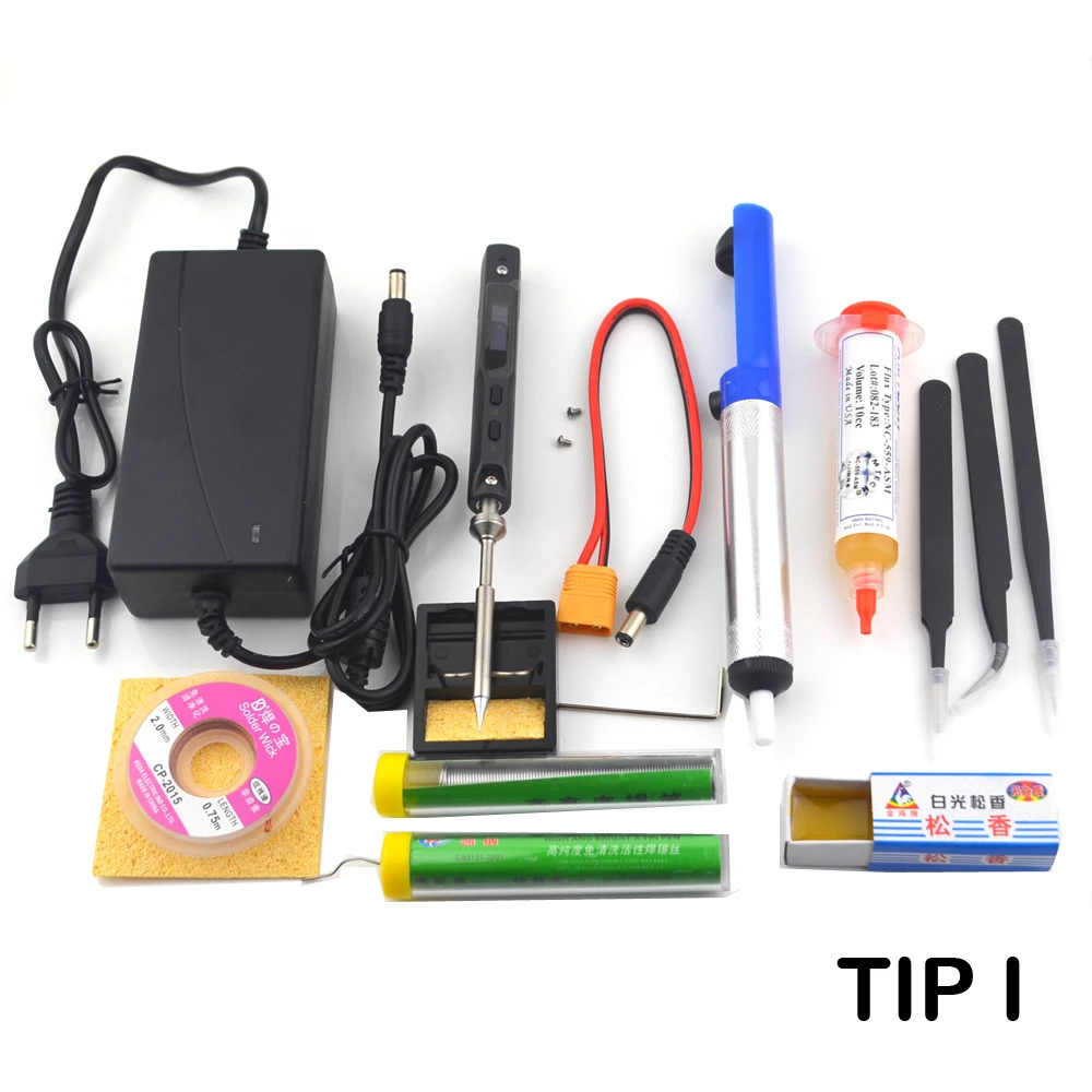 TS100 Mini Portable Smart Programmable Electric Soldering Iron Digital LCD Display Original Replacement Tip High Frequency+GIFT hot stapler plastic Welding Equipment