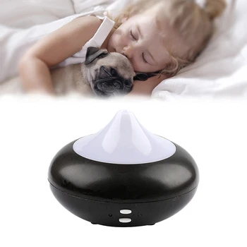 

Small Onion USB Aroma Essential Oil Diffuser Ultrasonic Cool Mist Humidifier Air Purifier 7 Color Change LED Light Dark Wood Gra