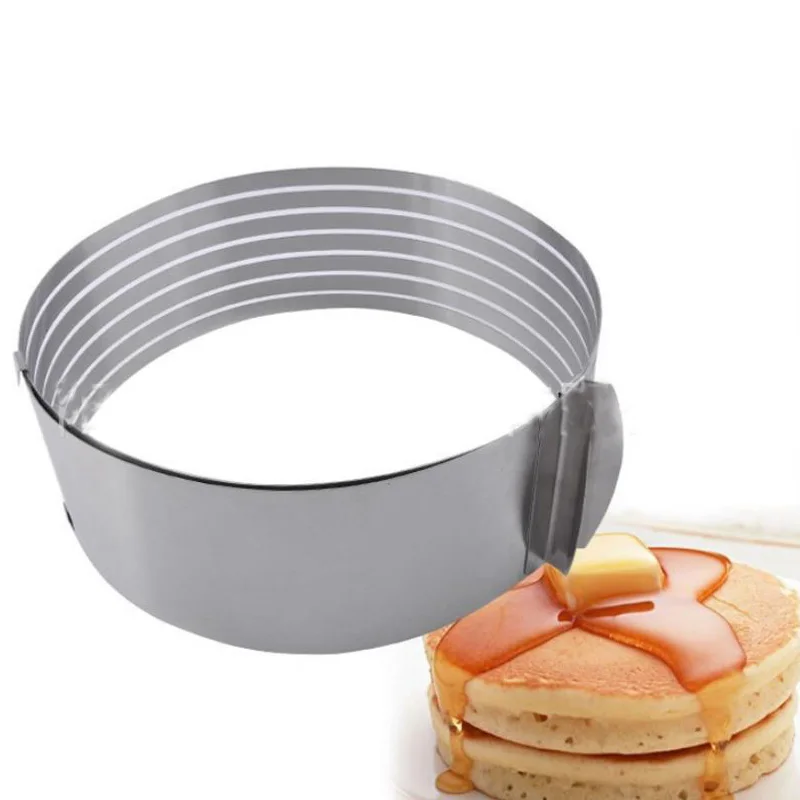 

Retractable Stainless Steel Circle Mousse Ring Baking Tool Set Cake Mold Size Adjustable Dessert cake decorating tools