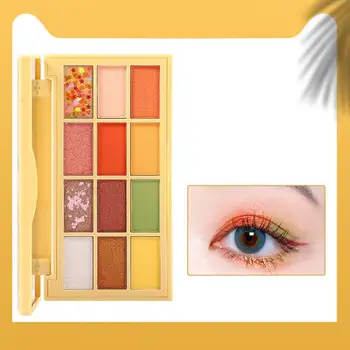 

12 Color Fruit Platter Eye Shadow Palette Waterproof And Non-smudge Eye Shadow Gel Glitter Avocado Eyeshadow Palette