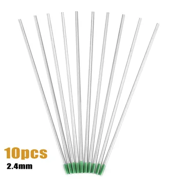 

10PCS Tungsten TIG Welding Electrodes WP Green Tip 1.6/2.0/2.4/3.0/3.2/4.0*175mm Allows Higher Current Carrying Capacity