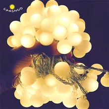 Светодиодная гирлянда с шариками, 2 м, 3 м, 4 м, 5 м, 10 м, 20 м, на батарейках, свадебная, Рождественская, уличная гирлянда, водонепроницаемые декоративные лампы