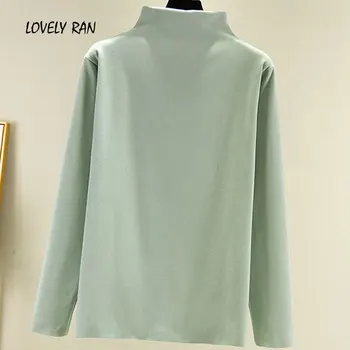 

Half Turtleneck Women's Velvet Blouse Solid Warm Long Sleeve Female Blouses 2020 Autumn Winter New Korean Fashion Ladies Tops