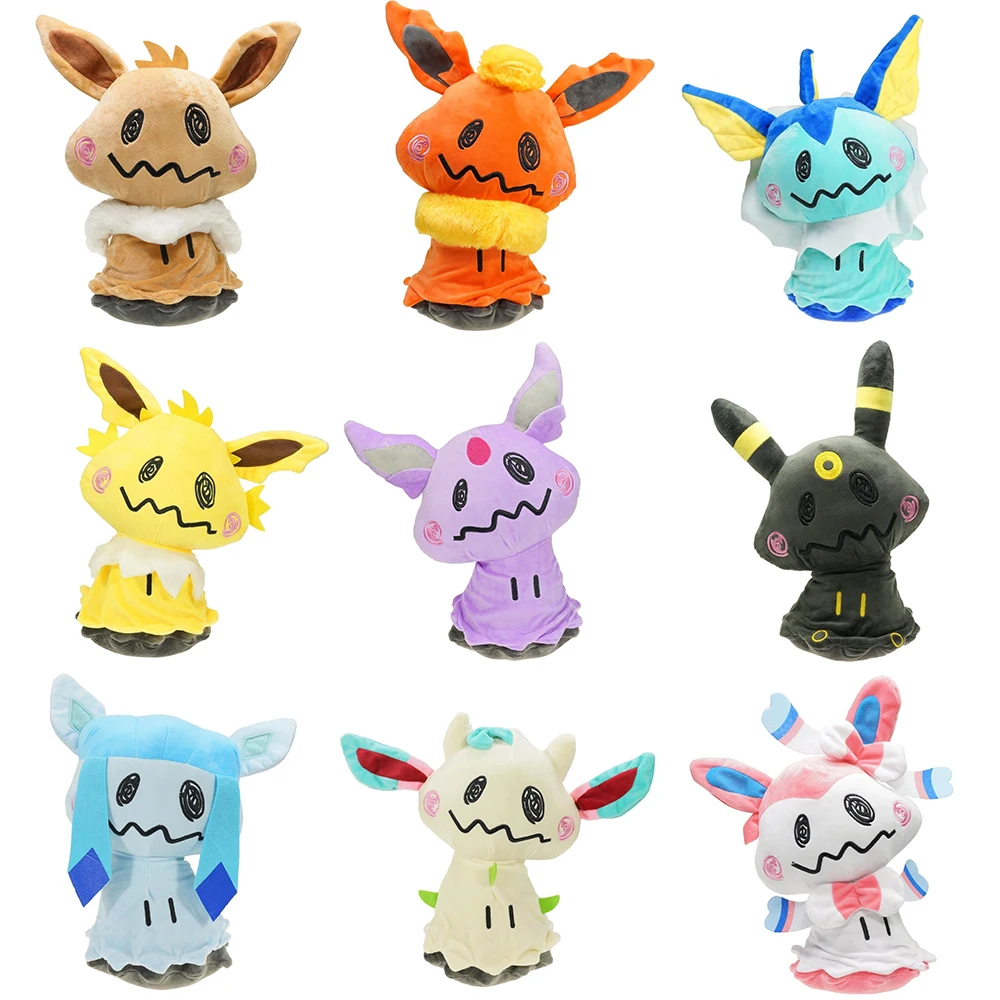 Mimikyu плюшевая кукла Покемон искусственный Vaporeon Jolteon зеркаon Umbreon Ice Eon Leafeon сильвеон