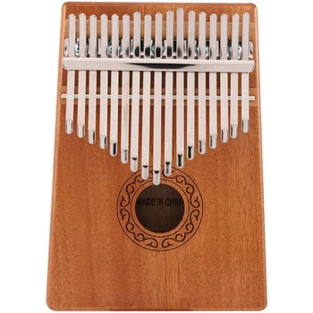 

HOT-17 Keys Kalimba Thumb Piano Mahogany Solid Wood Musical Toys with Carry Bag Storage Case Tuning Hammer Music Book Stickers