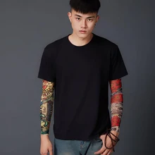 Анти Солнечный свет мужчины и женщины татуировки на руку, ногу рукава высокой упругой нейлон Хэллоуин вечерние танцы Вечеринка татуировки рукав мода