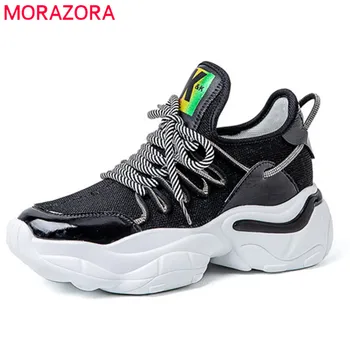 

MORAZORA 2020 newest sneaker women platform shoes light breathable top quality comfortable casual shoes ladies Vulcanized shoes