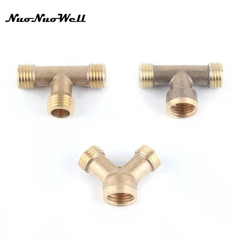 

NuoNuoWell Brass M14*1.5 Thread 3 Way Sprinkler Fittings Pesticide Sprayer Connector for Garden Irrigation Plant Watering