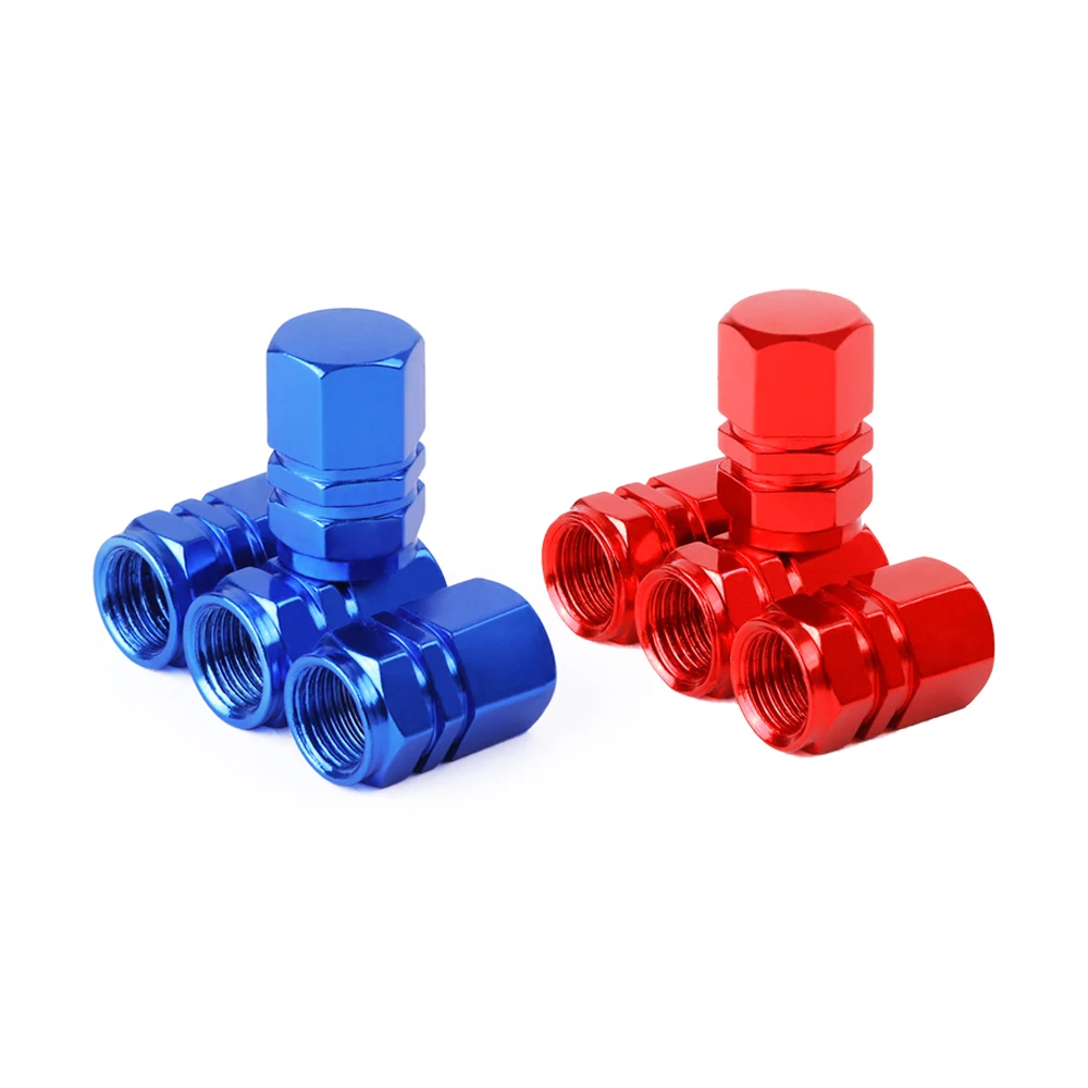 

4pcs Car Wheel Tires Valves Tyre Stem Aluminum Theftproof valve caps Air Caps Car Tire Valve Stem caps Bolt-in