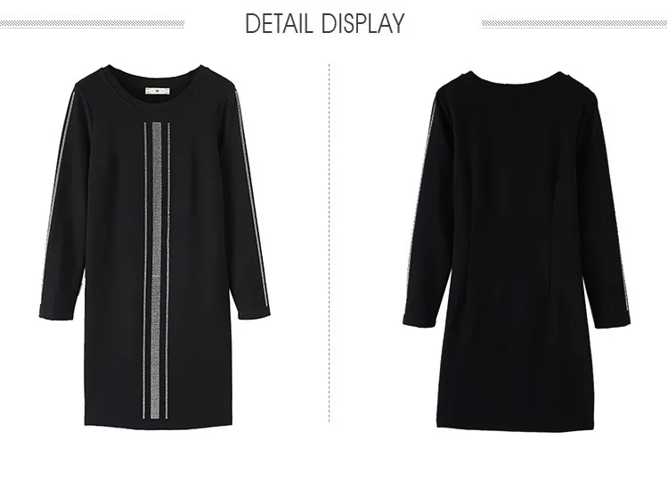 Autumn Sequined Dress O-neck Full Sleeve Beading Women's Clothes Spring Dress Plus Size 5XL Vestidos Verano Robe Free Shipping Autumn Sequined Dress O-neck Full Sleeve Beading Women's Clothes Spring Dress Plus Size 5XL Vestidos Verano Robe Free Shipping