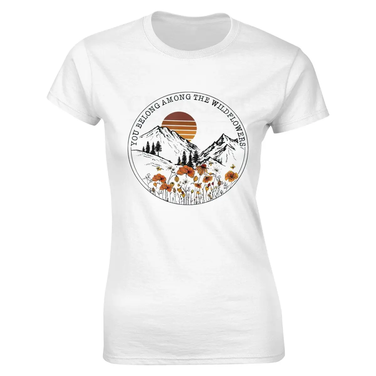 

Who Wander Are Lost T Shirt Print Camping Not All Casual Gold Cotton Short Summer Regular Ages 18 - 35 Years O-neck Cn(origin)