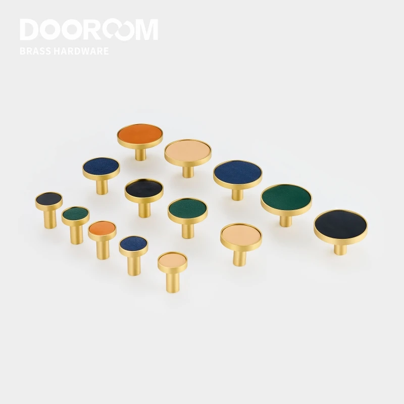 Dooroom 황동 가죽 다채로운 후크 욕실 실내 주방 복도 벽 옷 걸이 벽 교수형 행 후크