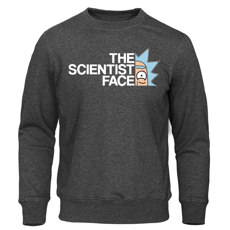 dark gray 6 Рик Морти модные толстовки с капюшоном The Science Face аниме ТВ Рик и Морти крутые Пуловеры Повседневная хлопковая осенняя одежда для мужчин - Цвет: dark gray 6