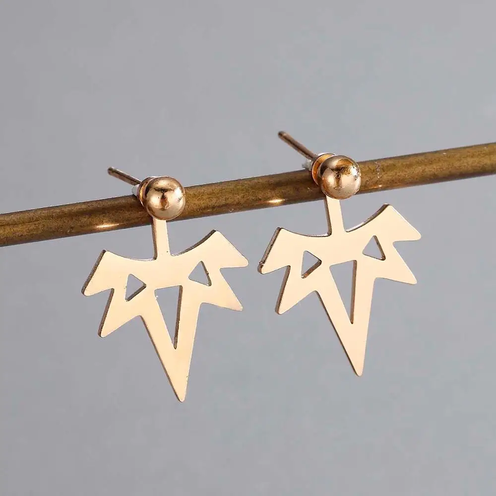 

CHENGXUN Falling Star Stud Earrings for Women Girls Two Sided Front Back Earrings Lady Jewelry Gift for friends