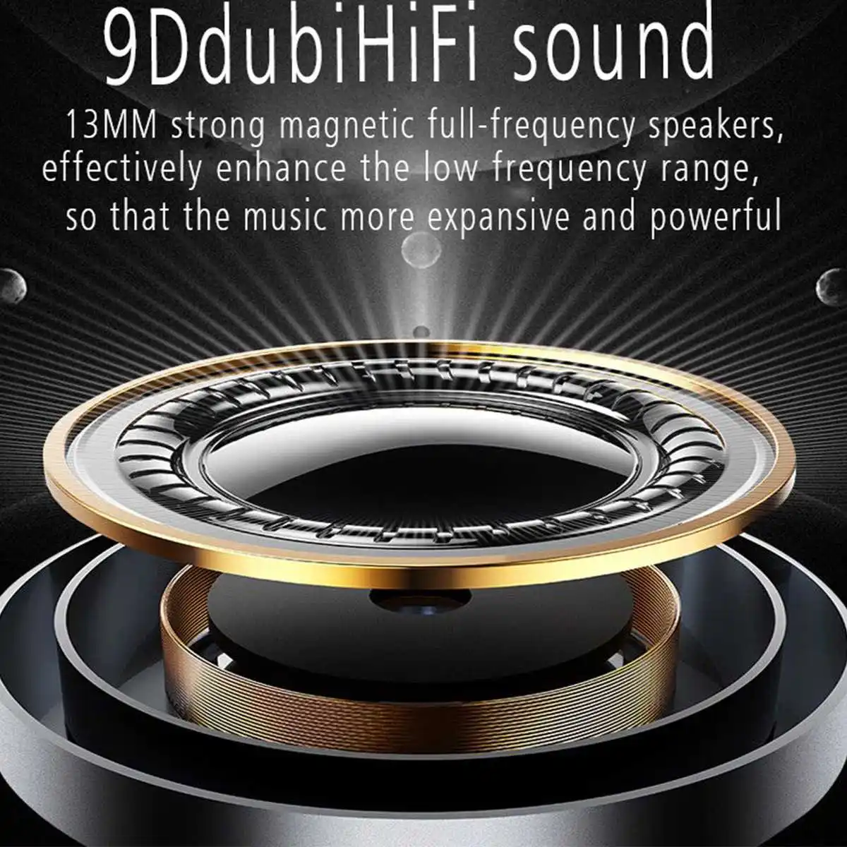 KINCO 9D Hifi Stereo Wireless Earphone bluetooth 5.0 Sport Waterproof IPX7 Earbud LED Display Smart Touch Headset 3600mah