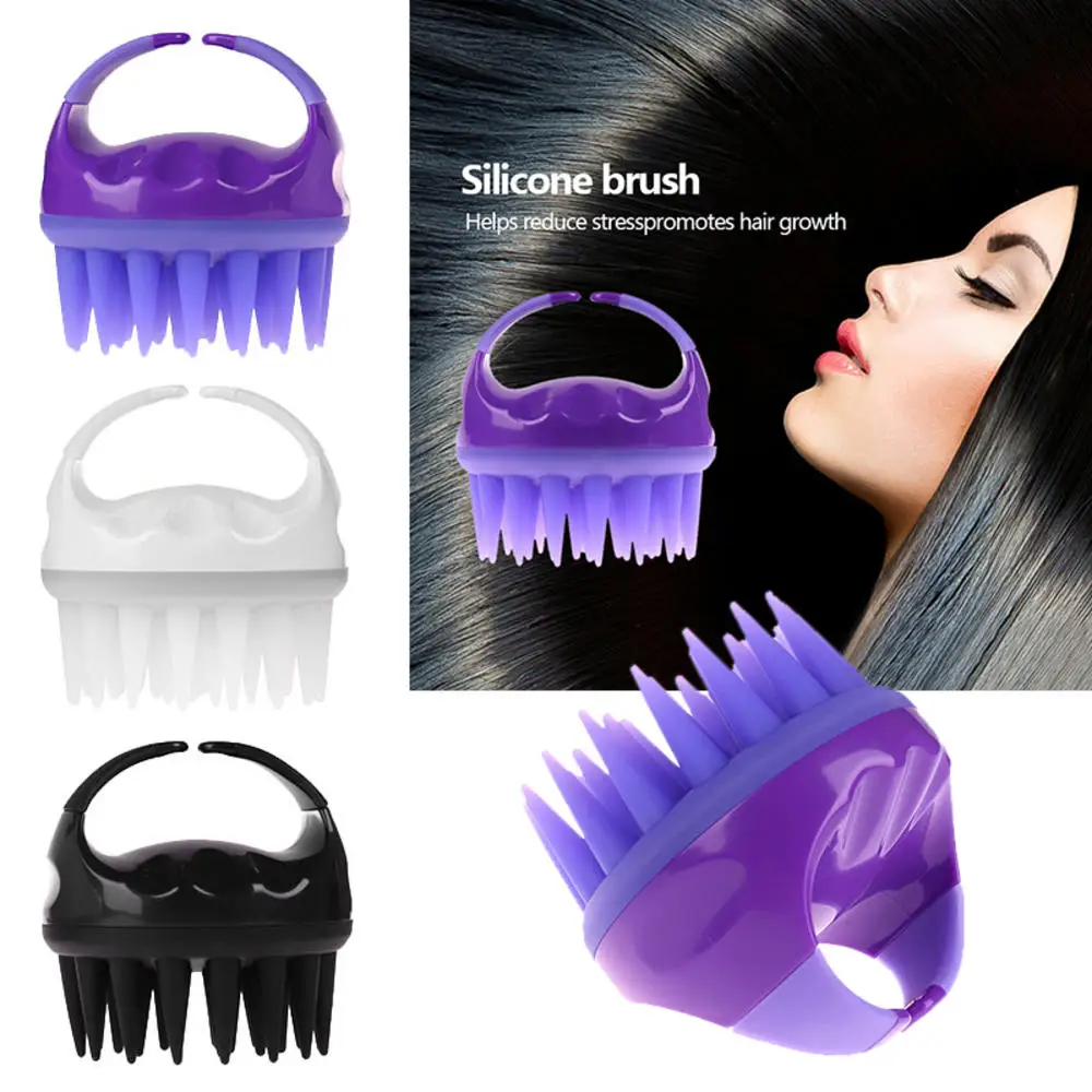 

1pcs Silicone Hair Brush Shampoo Scalp Shower Body Washing Hair Shower Brush Bath Spa Slimming Massage Massager Comb