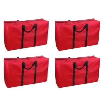 

4pcs Blankets Extra Large Dorm Room Comforter Oxford Cloth Moving Tote Zipper Closure With Handles For Clothes Home Storage Bag