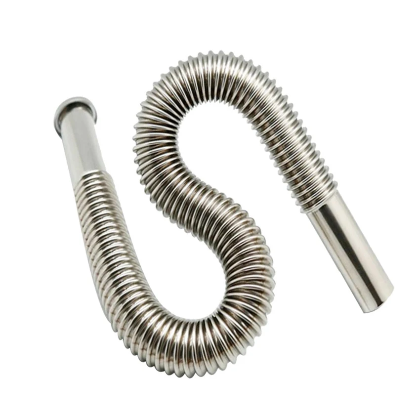 

Выдвижной и гибкий S-trap длиной 80 см, ловушка из нержавеющей стали, универсальный набор для слива для раковины в ванной комнате, трубка для слива кухонной раковины