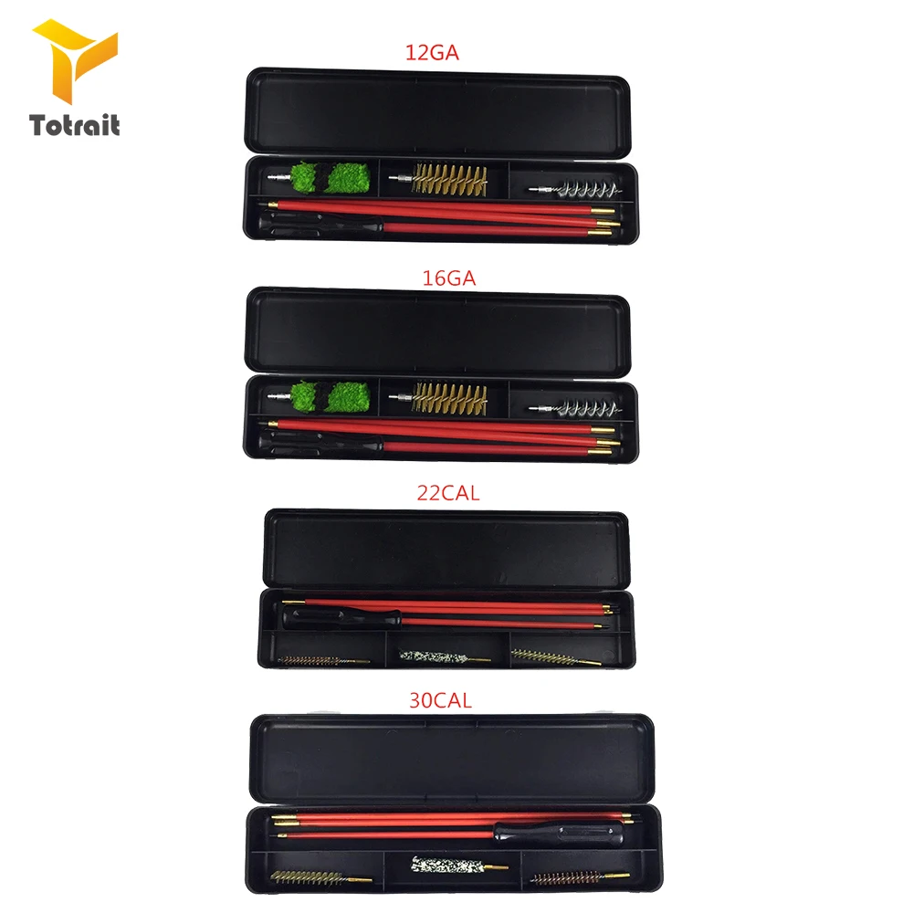 

6pcs/Set 12 GA Gauge Gun Rifle Cleaning Kit Aluminum Rod Brush Gun Hunting Shooting Tactical Gun Rifle Cleaning Brush Tools Set