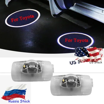 

M&C For Toyota 2PCS LED Car Door Logo Light Auto Laser Projector 3D Logo Lamp Car Gotsh Shadow Welcome Courtesy Light