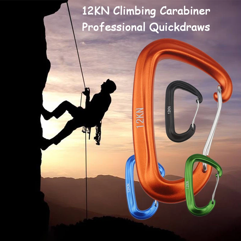 

12kn Buckle Accessory Mountaineering Outdoor Shape Safety Lock Carabiner Climbing D