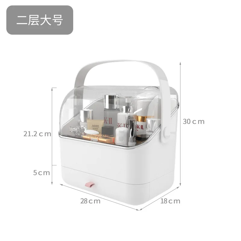 Водонепроницаемый органайзер для косметики, коробка для хранения косметики, съемный Настольный органайзер, органайзер, ящик для косметики - Цвет: Middle size
