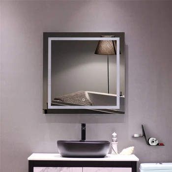 

Anti Fog LED Illuminated Bathroom Mirror Light Touch Button Sensor Makeup Cosmetic Mirror Back with Switch Plug Waterproof