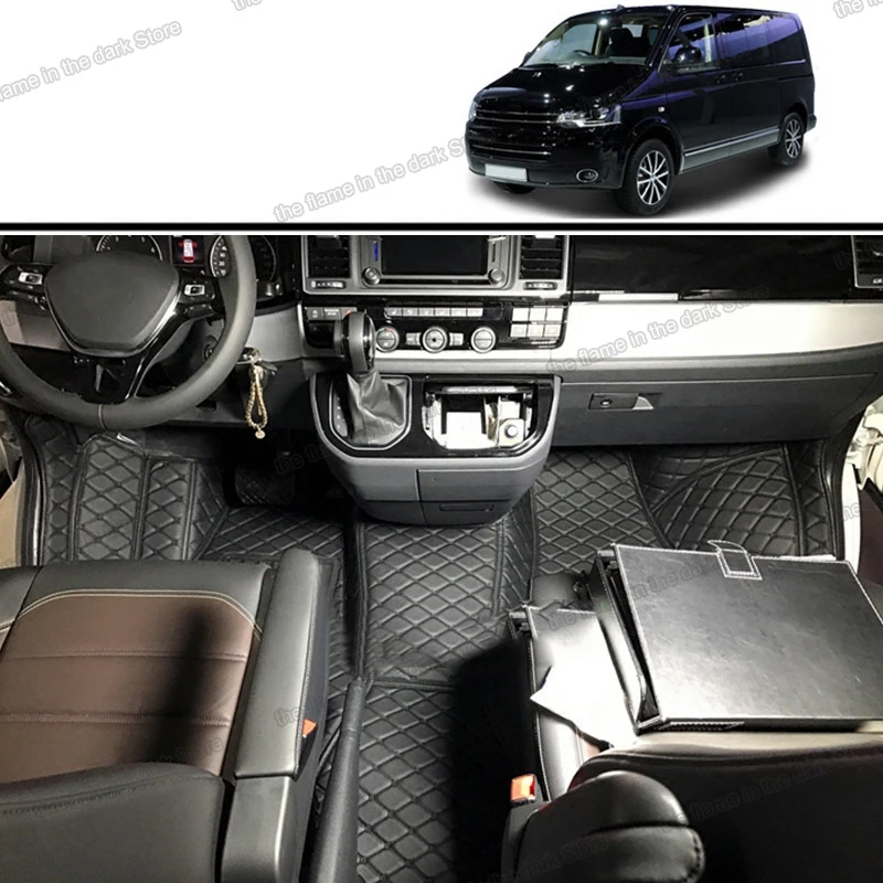 Кожаные напольные коврики lsrtw2017 для салона автомобиля volkswagen transporter 2016 2017 2018 2019 2020