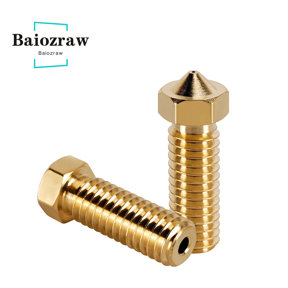 

2pcs E3D Volcano Nozzle All-metal V6 M6 Screw Brass 0.4mm 0.6mm 0.8mm 1.0mm 1.2mm for 1.75mm 3mm Filament 3D Printer Parts