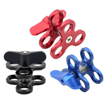 

2020 New Aluminum Diving Lights Arm Ball Butterfly Clip Triple Clamp Mount for Go-pro Kit