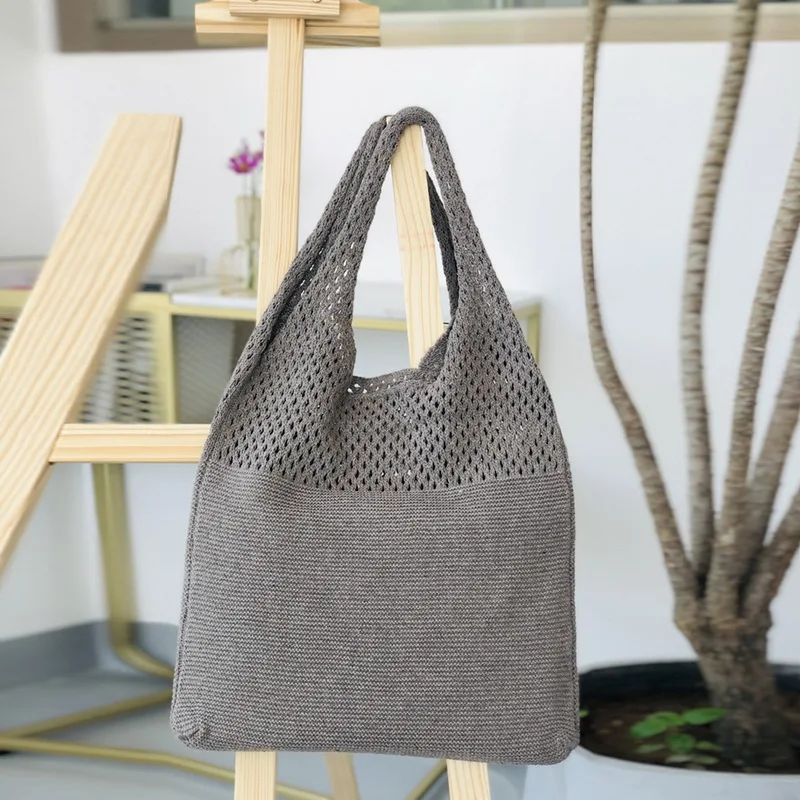 Woven Womens Shoulder Bags Ladies Designer Knitted Braid Handbags Tote Summer Beach Party Bag Purses Shopper Sac Satchel Female