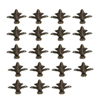 

20PCS 39X28mm Antique Wood Box Feet Leg Corner Protector Triple-cornered Carved Decorative Bracket for Furniture Hardware