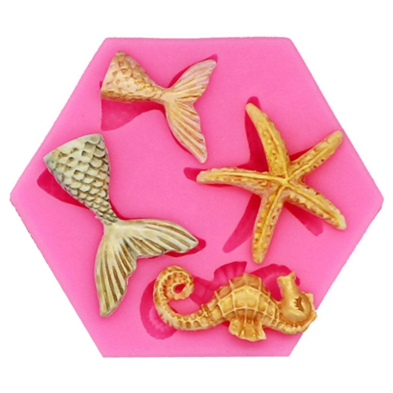 Moule 3D En Silicone Sirène Pour Mousse Au Chocolat, Dessert, Fondant, Outil De Décoration De Gâteaux, Bricolage Fait à La Main, Moule à Bougie En Résine De Gypse