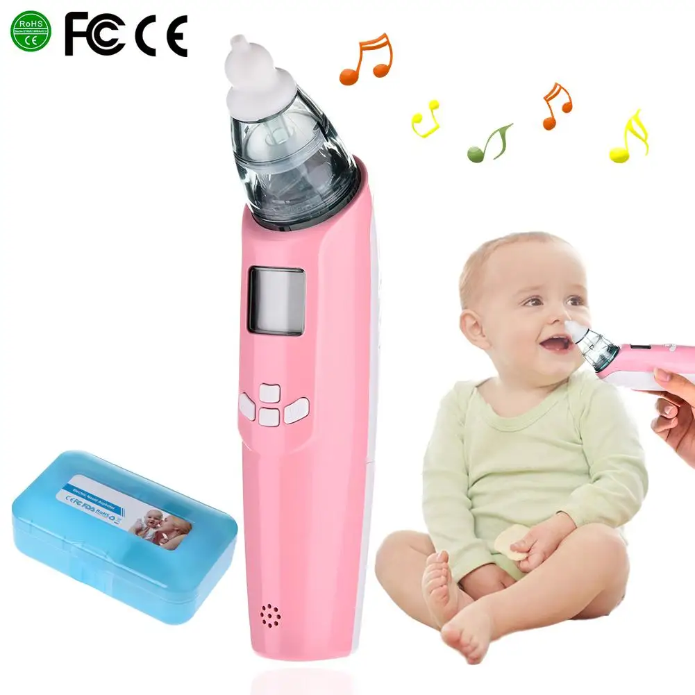 

Newest Baby Nasal Aspirator Electric Nose Cleaner With LCD Screen and Light Safe Hygienic for Newborn Babies Infant