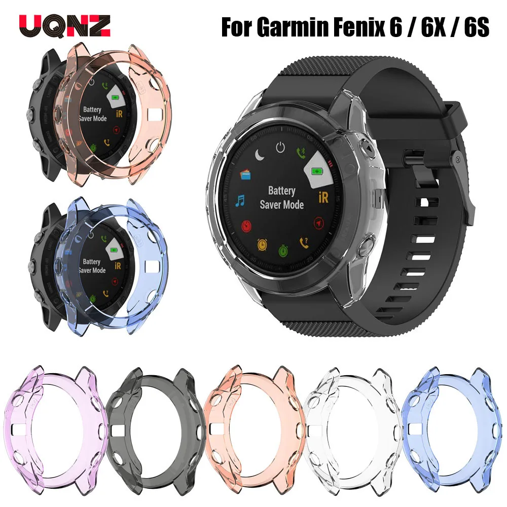 Для смарт часов Garmin Fenix 6X Мягкий защитный чехол с украшением в виде кристаллов