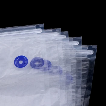 

5pcs Reusable Vacuum Bag Zipper Food Storage Bags Kitchen Fresh-keeping 27x29CM U1JE