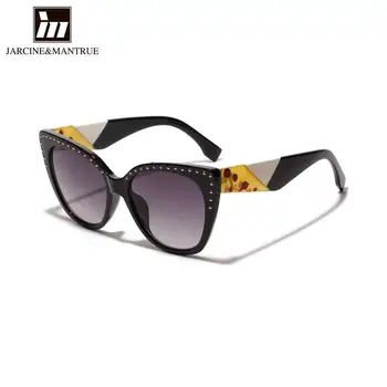

Studded cat-eye ladies sunglasses boutique exquisite fashion glasses 2019 new sunglasses