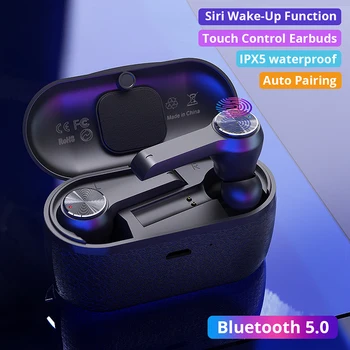 

T10 True Wireless Earbuds TWS Bluetooth 5.0 Earphone with Dual Mic Touch Control Stereo Hifi 5 hours Playing auriculares