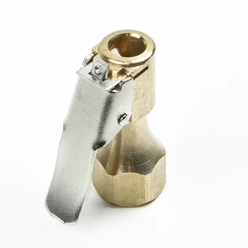 

4pcs/Set Chuck Air Heavy Duty Flow Lock On Tire With Clip For Inflator Gauge Car 1/4" Female Thread NPT. 3/4" Hex Tool