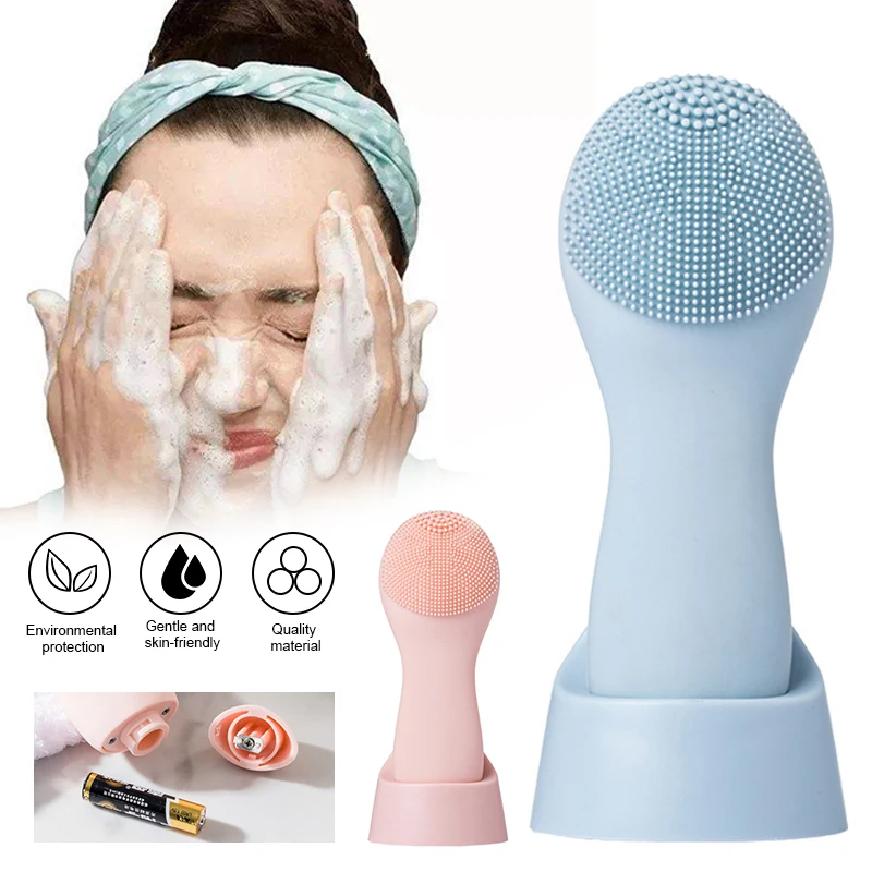 

Electric Silicone Face Cleaner Clean Pores Face Brush Immaculate Facial Carer Cleansing Instrument Facial Cleansing Skin Care